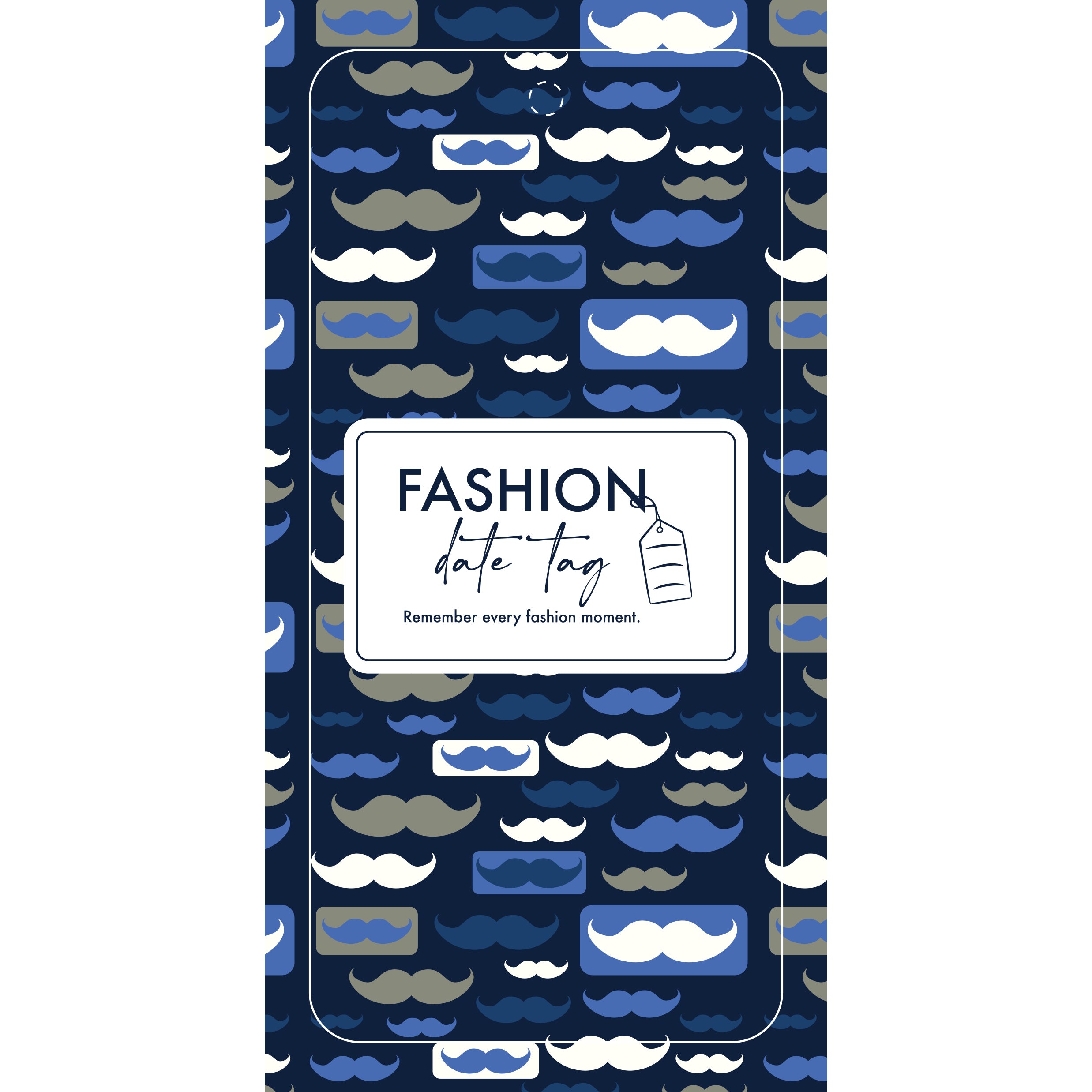 Men's Mustache Design Tag Pack